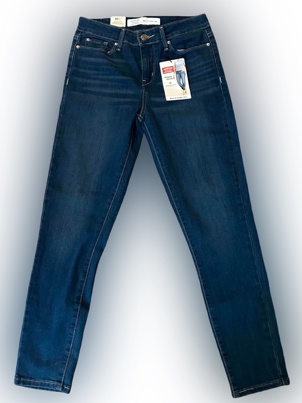 Signature by Levi Strauss Dark Indigo Skinny Jeans Size 26
